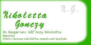 nikoletta gonczy business card